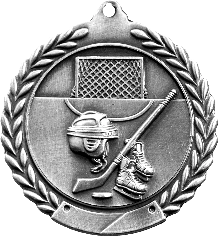 Cheap Wreath Hockey Medal - Image 2