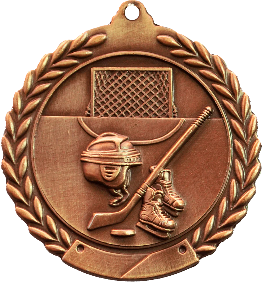 Cheap Wreath Hockey Medal - Image 3