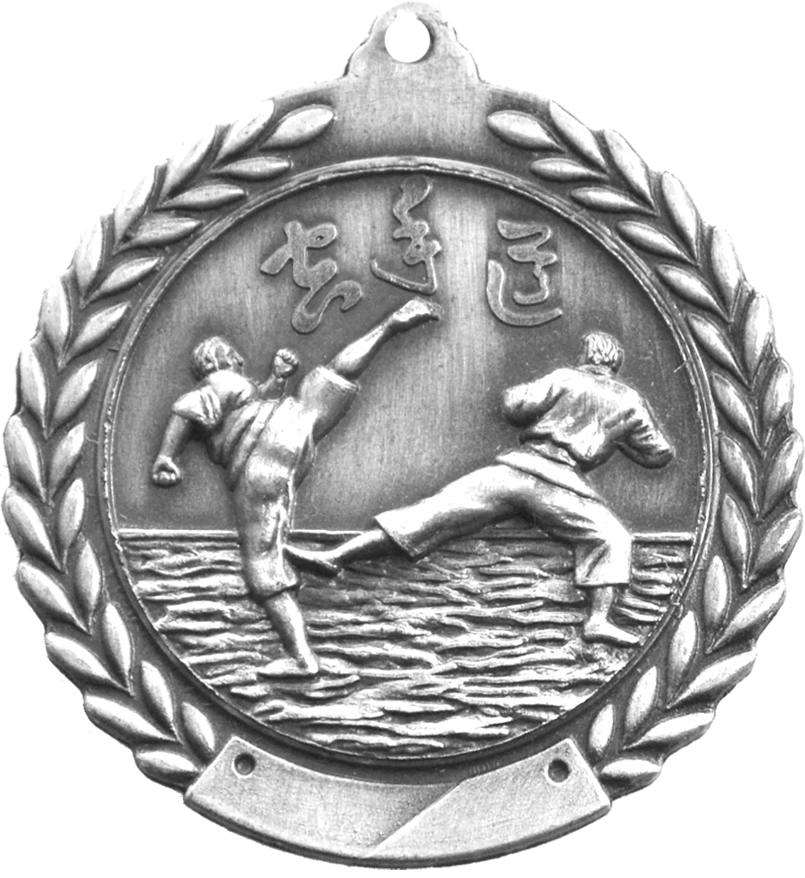 Cheap Wreath Karate Medal - Image 2