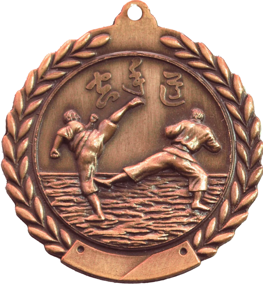 Cheap Wreath Karate Medal - Image 3