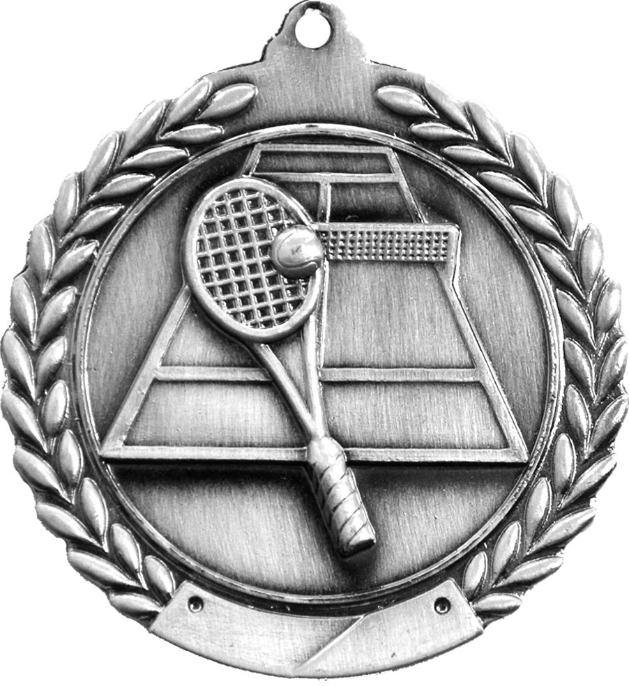 Cheap Wreath Tennis Medal - Image 2
