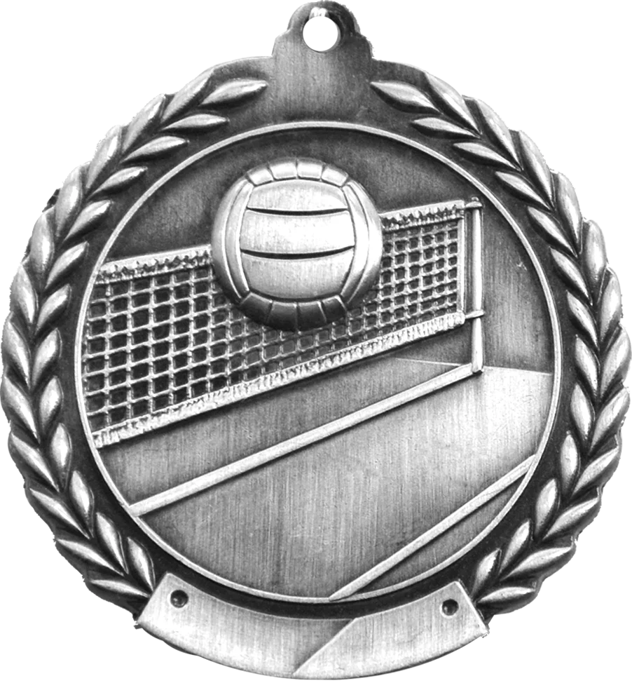 Cheap Wreath Volleyball Medal - Image 2