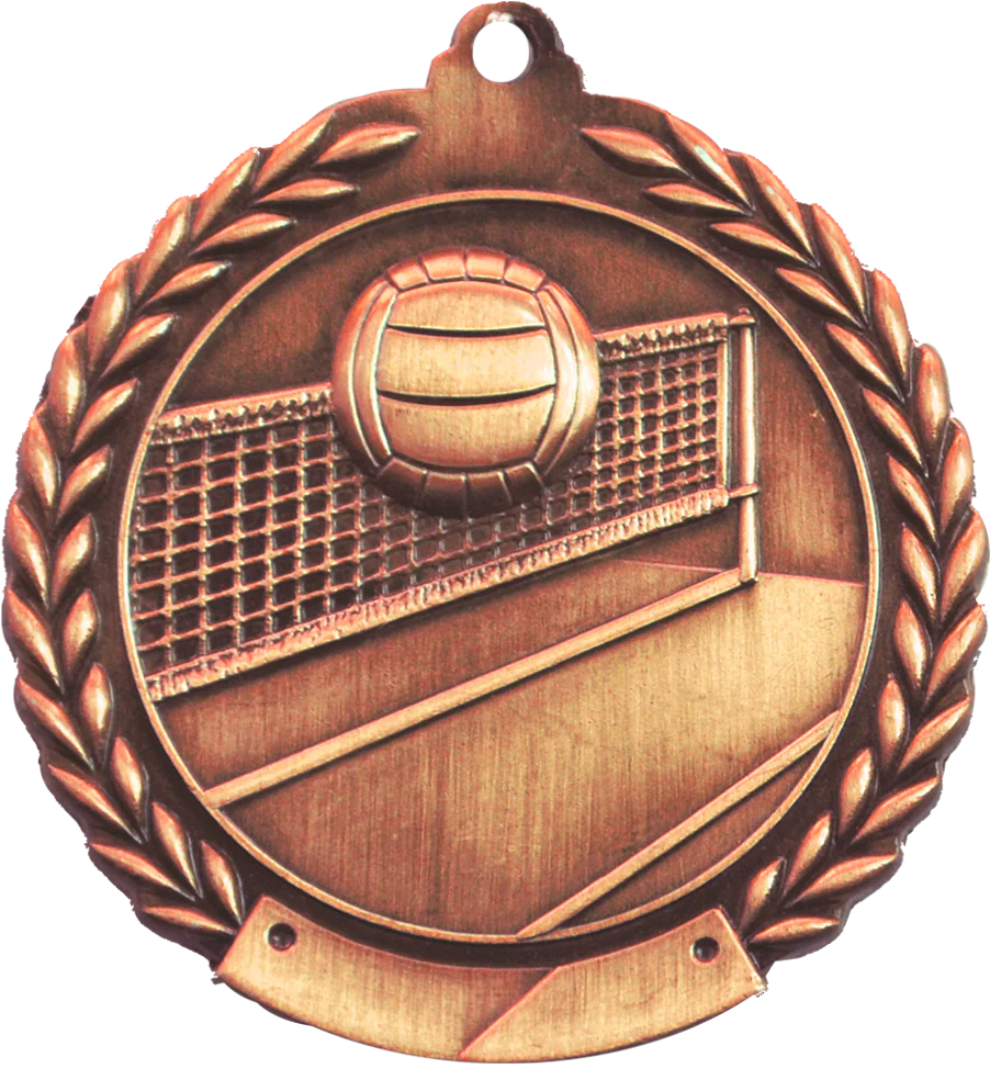 Cheap Wreath Volleyball Medal - Image 3