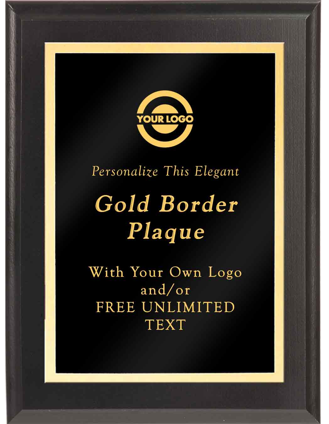 Laser Engraved Classic Gold Border Plaque - Image 4