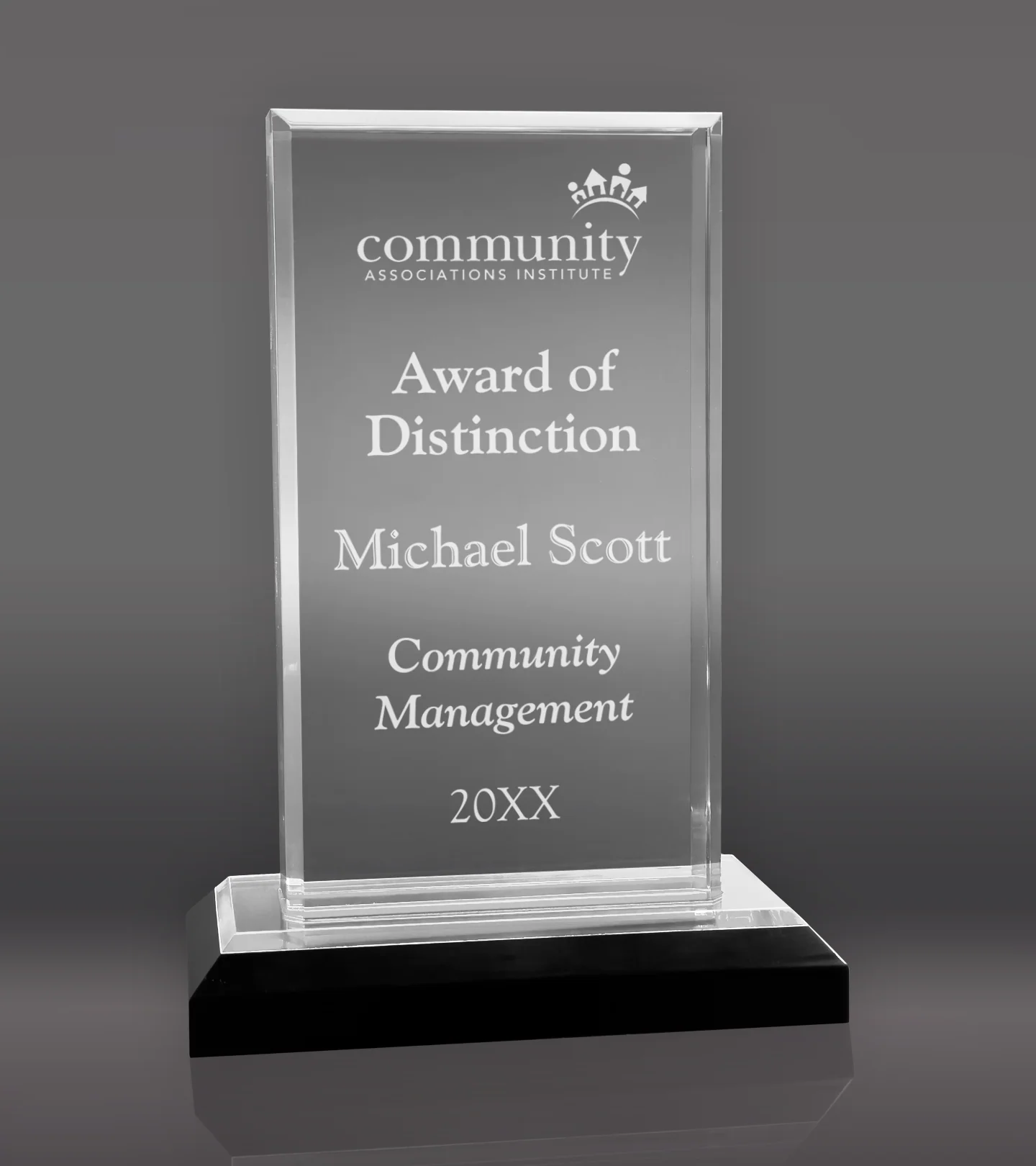 Clear Beveled Impress Acrylic Award