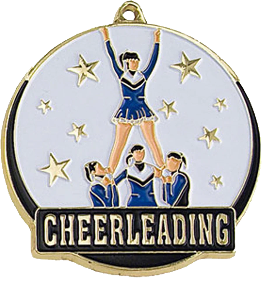 Color Fill Cheerleading Medal