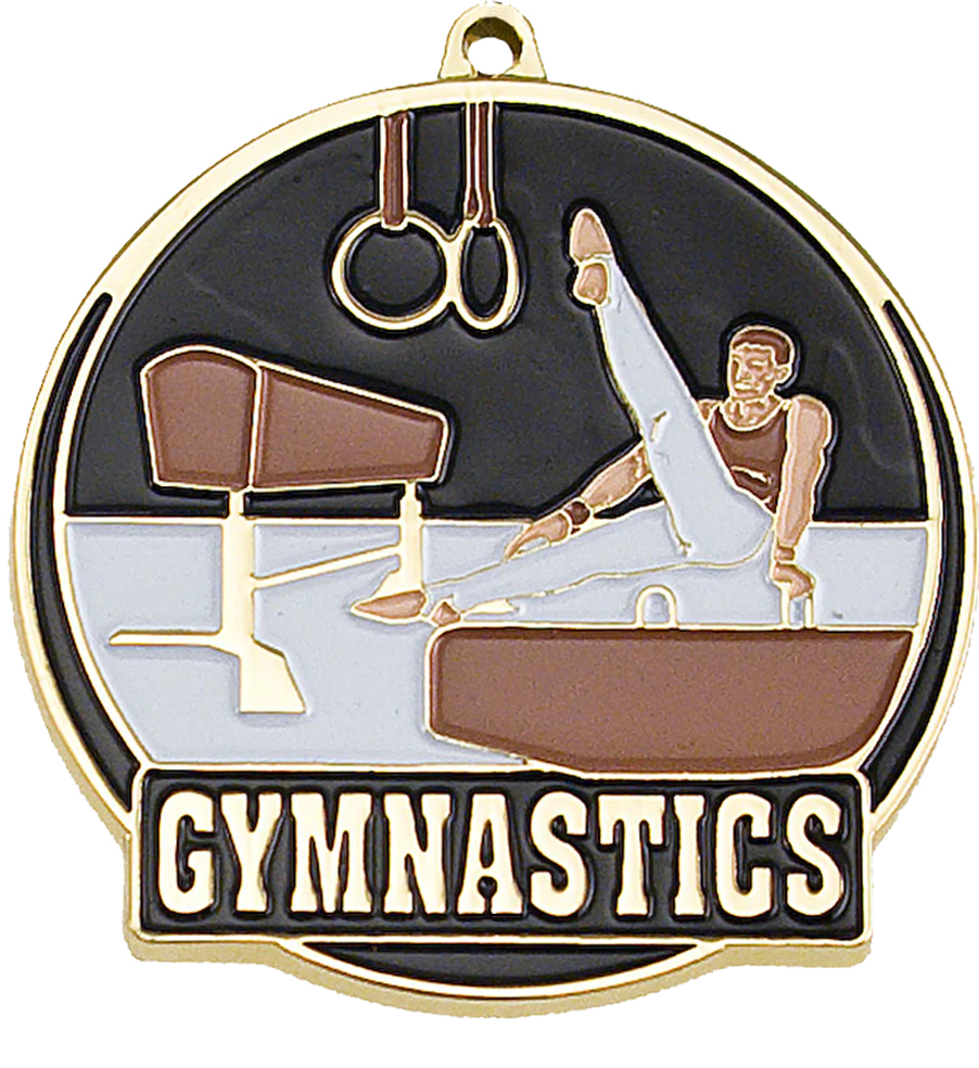 Color Fill Male Gymnastics Medal