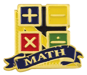 Color Fill Math Lapel Pin