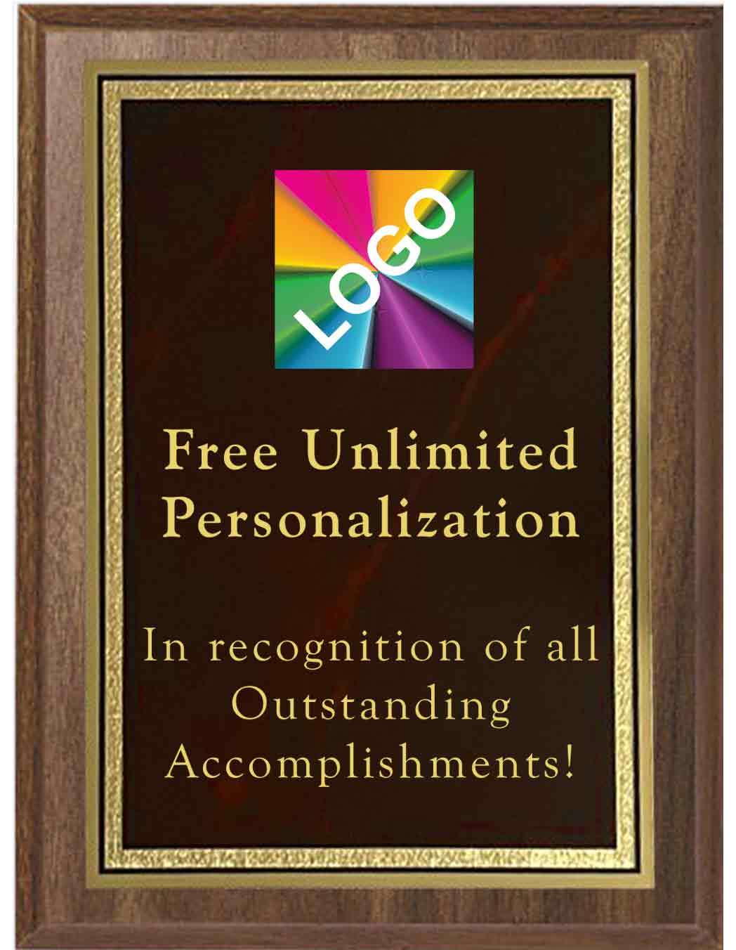 Color Printed Maroon Double Border Mist Plaques - Image 2