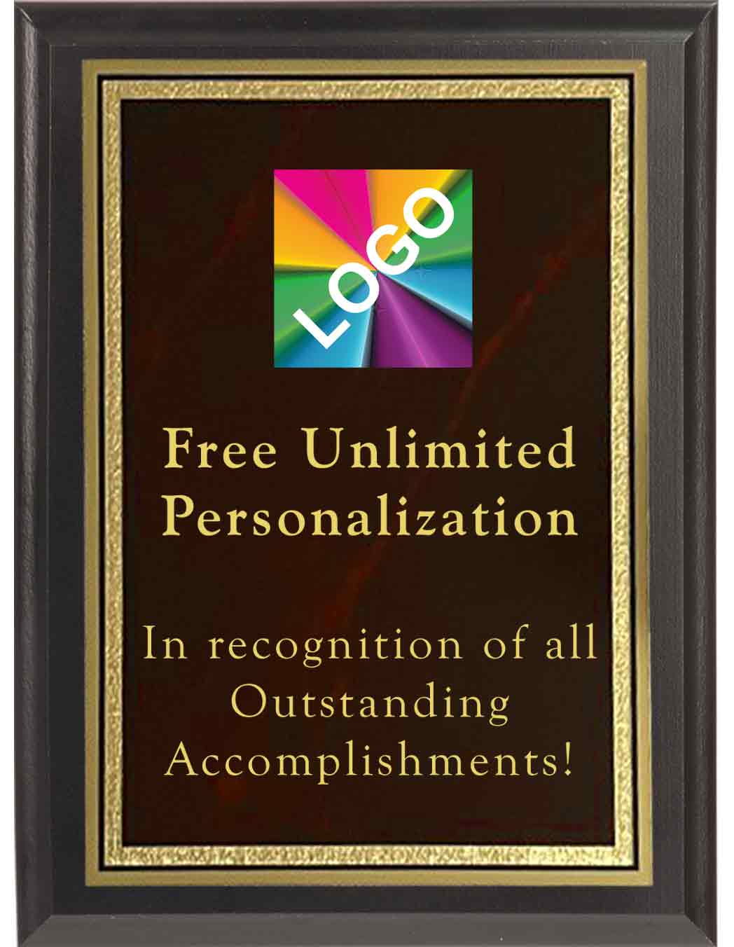 Color Printed Maroon Double Border Mist Plaques - Image 4