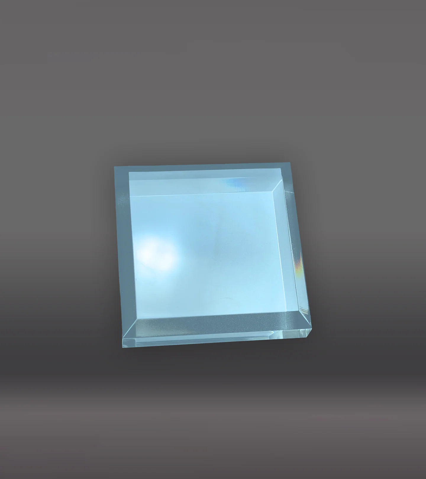 Color Printed Square Acrylic Paperweight - Blue - Image 2