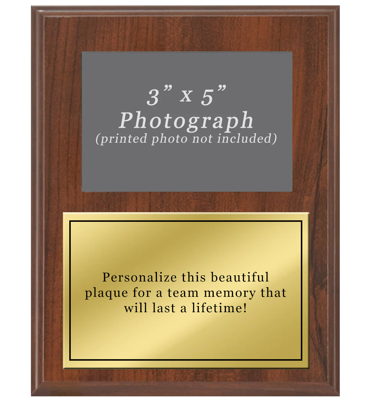 Color Printed Team Photo Award Plaque With Gold Plate - Image 2