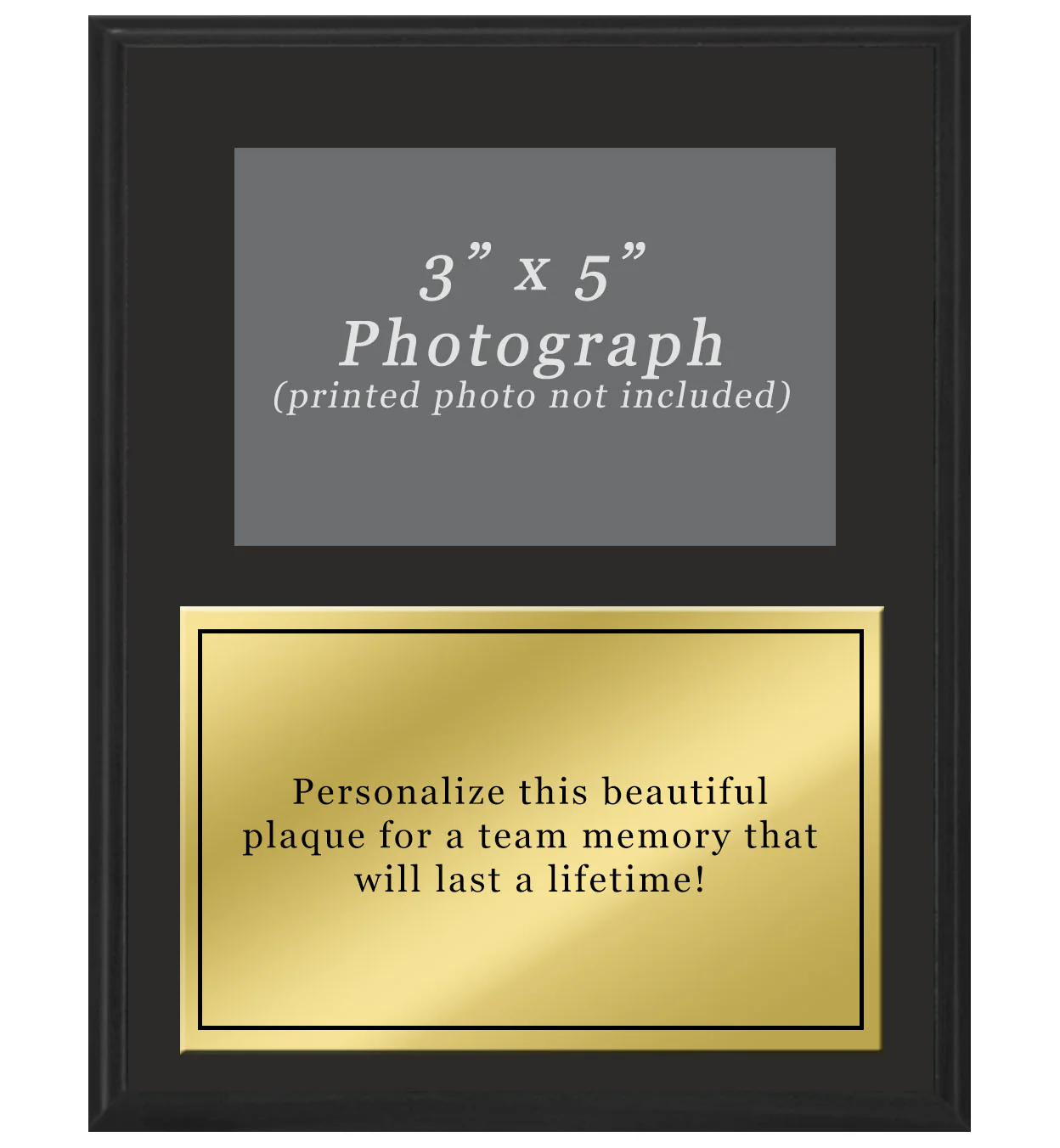 Color Printed Team Photo Award Plaque With Gold Plate - Image 7