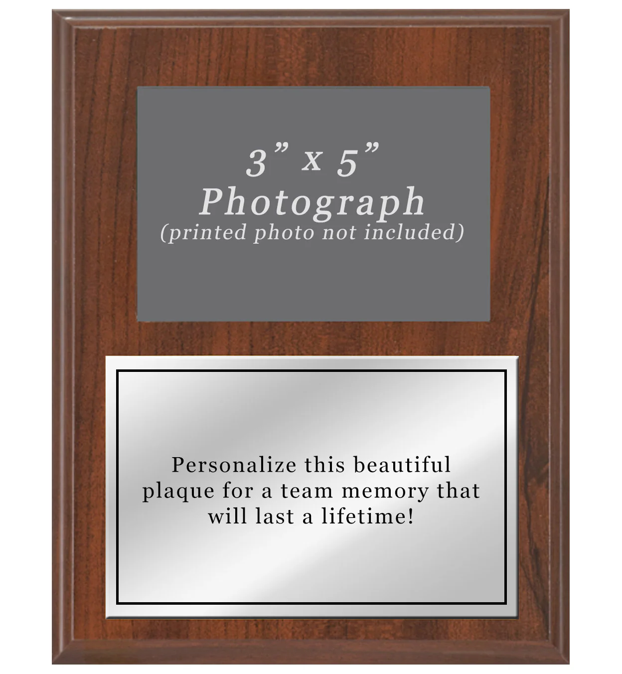 Color Printed Team Photo Plaque With Silver Plate - Image 2