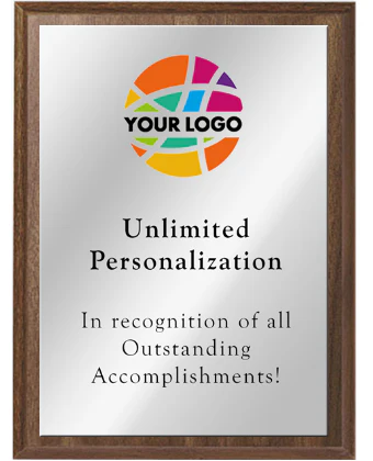 Color Printed Value Plaque Award With Silver Plate - Image 2