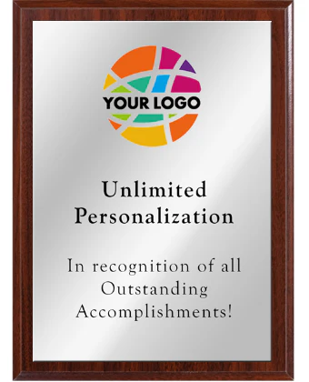 Color Printed Value Plaque Award With Silver Plate - Image 3