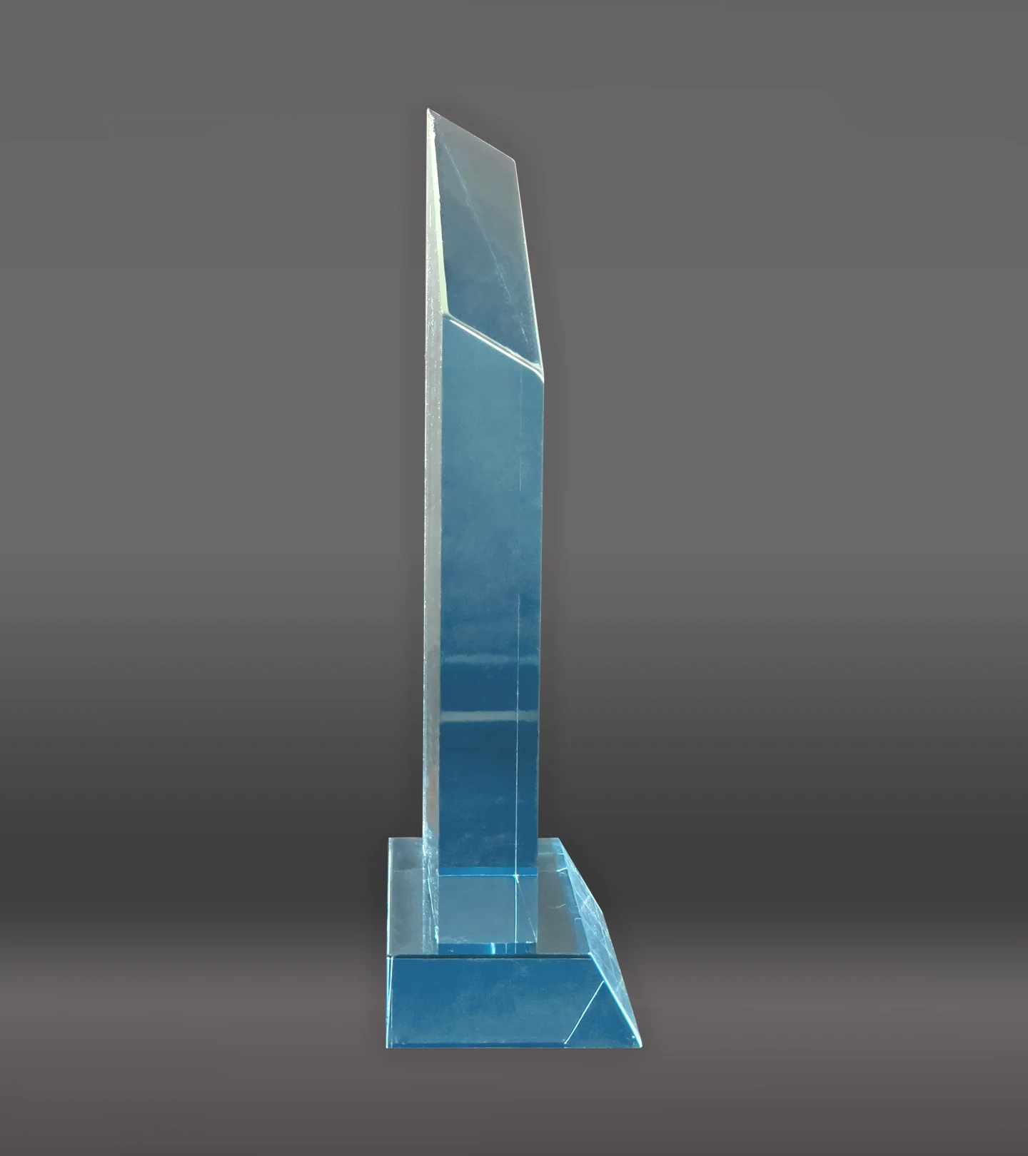 Wedge Acrylic Award - Blue - Image 2