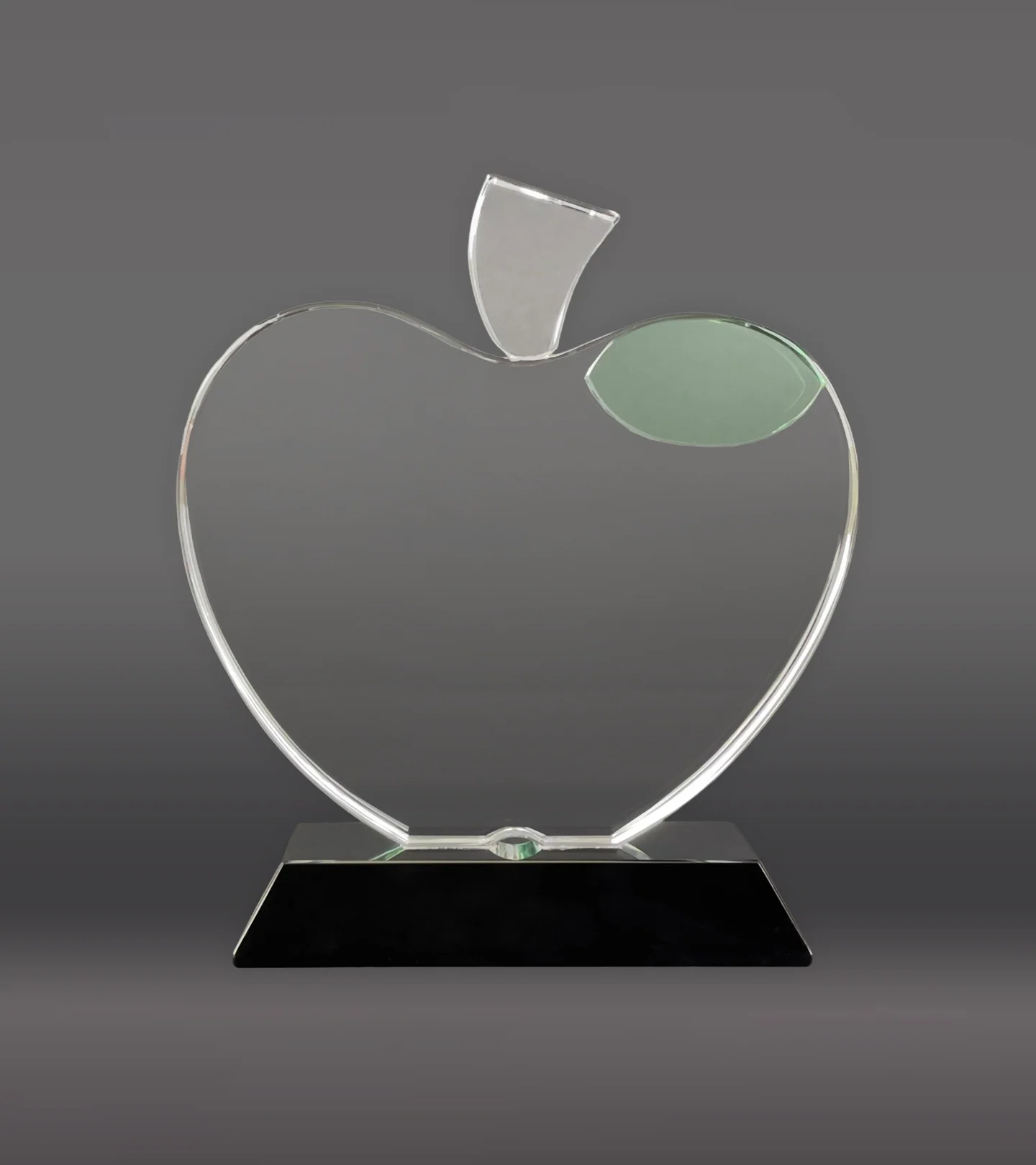 Crystal Apple with Green Leaf - Image 2