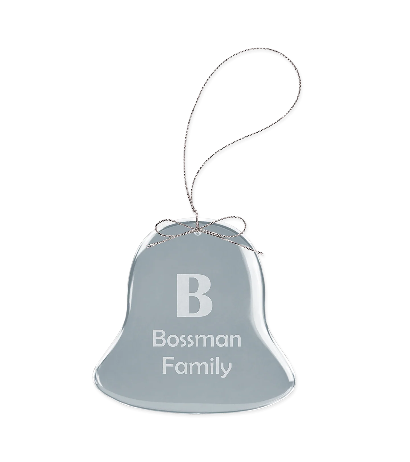 Custom Clear Bell Glass Ornament