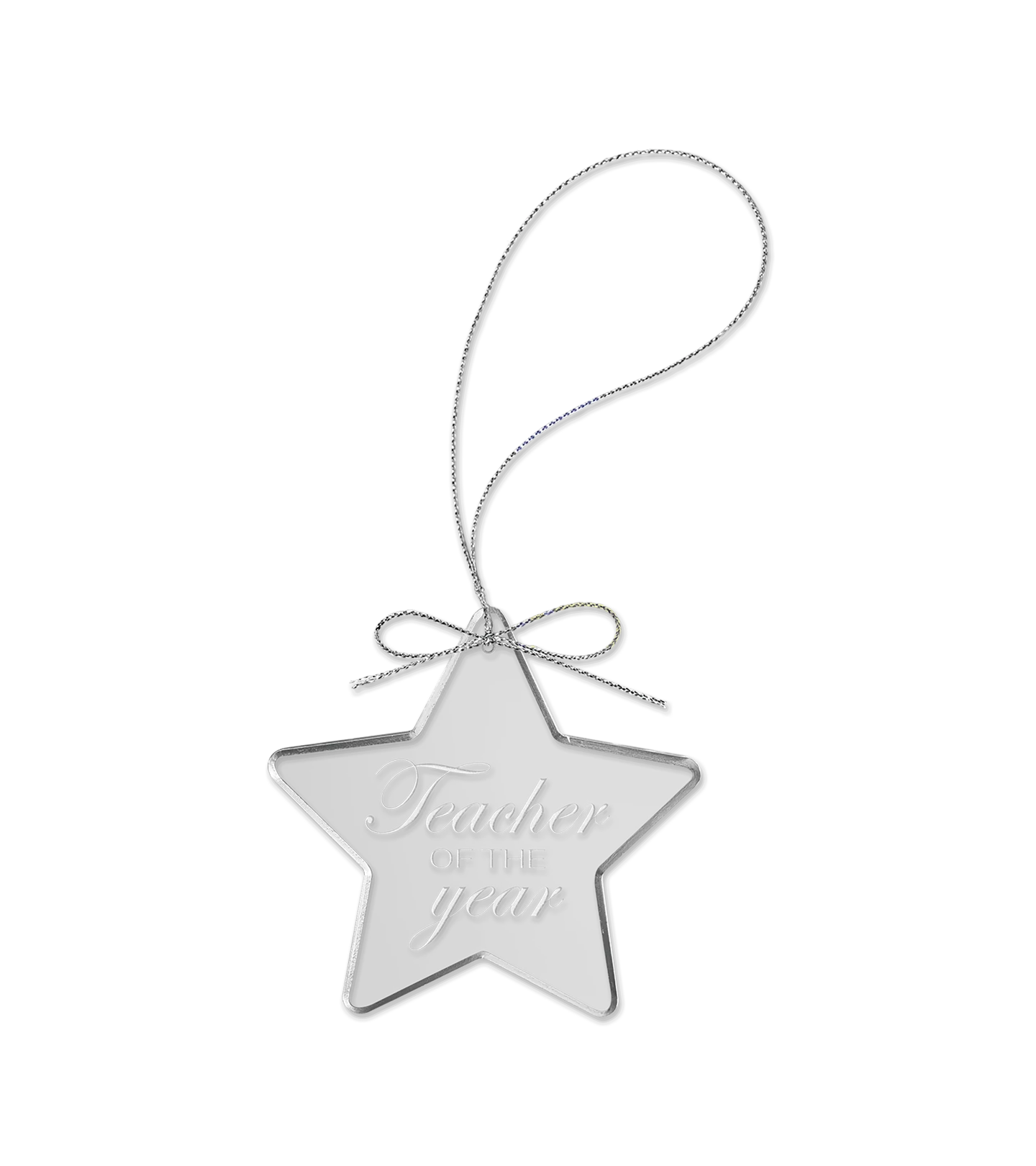 Custom Clear Star Glass Ornament