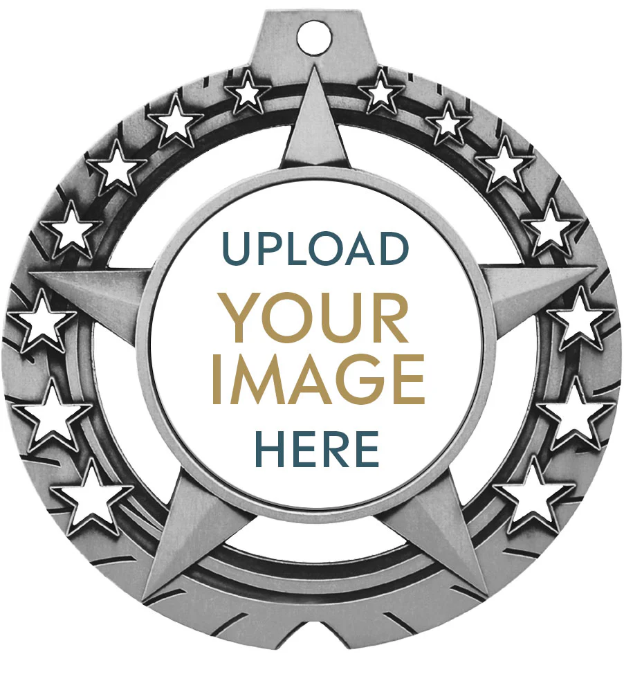 Jumbo Star Custom Insert Medal - Image 3