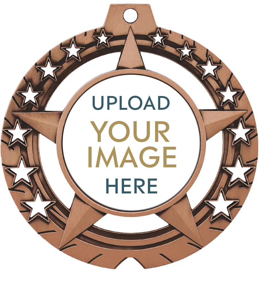 Jumbo Star Custom Insert Medal - Image 4