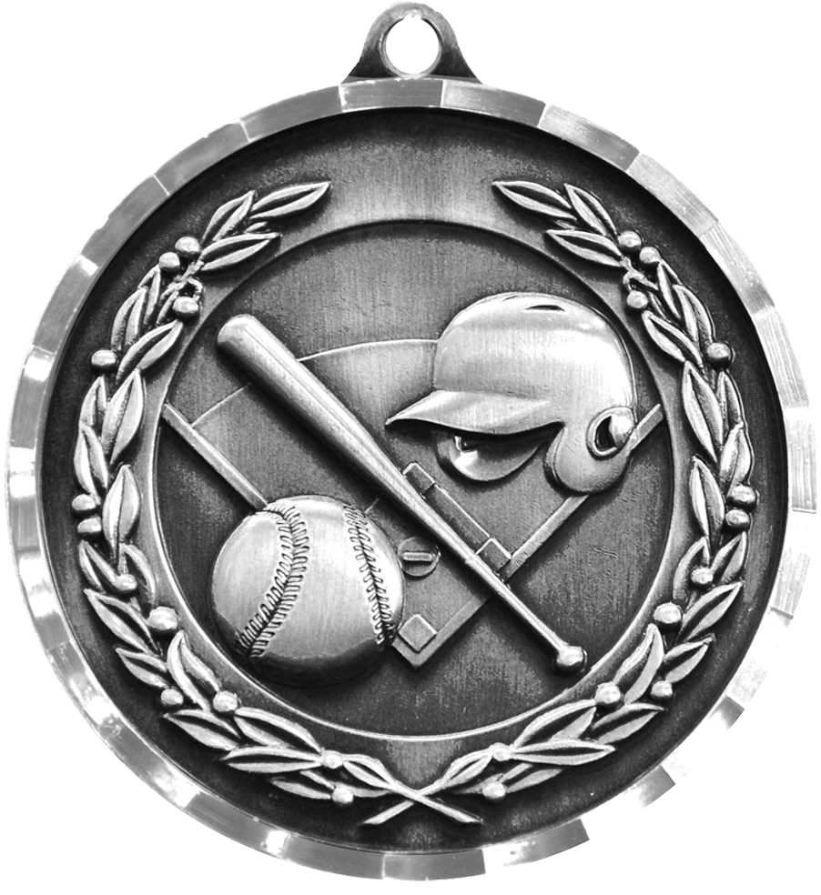 Diamond Cut Baseball Medal - Image 2