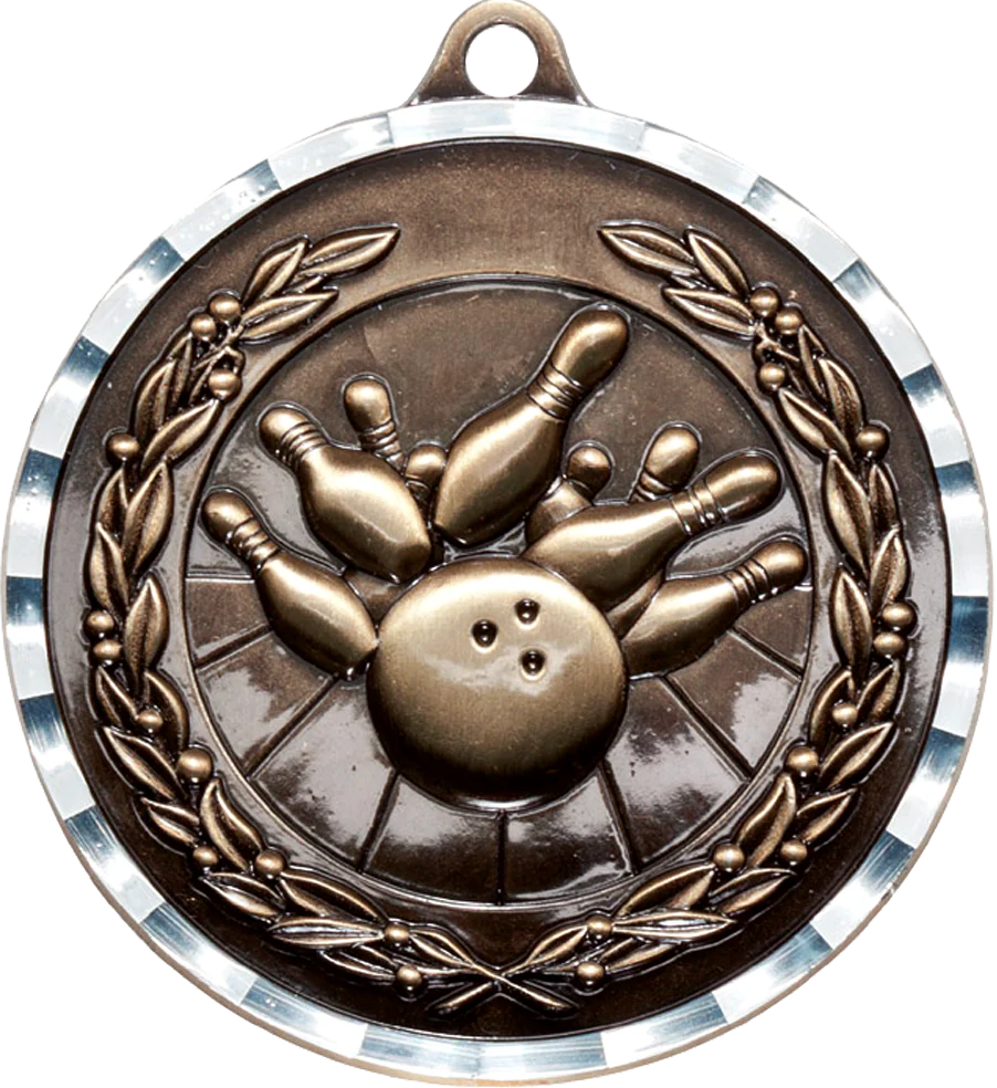Diamond Cut Bowling Medal - Image 3
