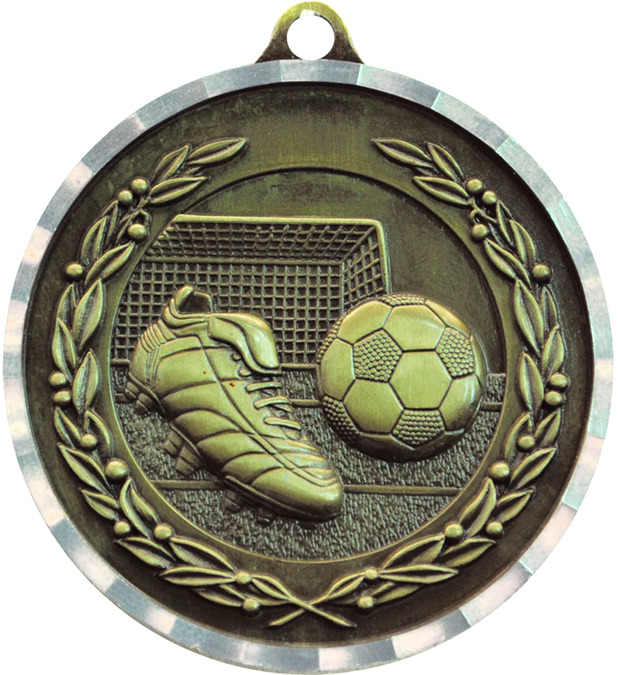 Diamond Cut Soccer Medal