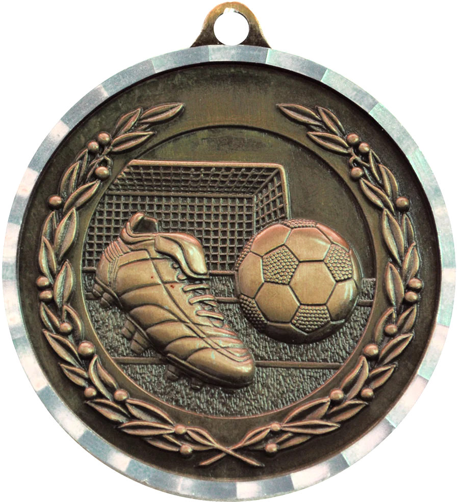 Diamond Cut Soccer Medal - Image 3