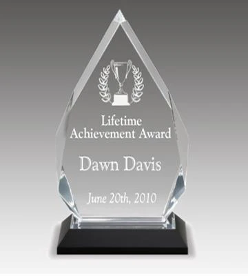 Diamond Impress Acrylic Award - Silver