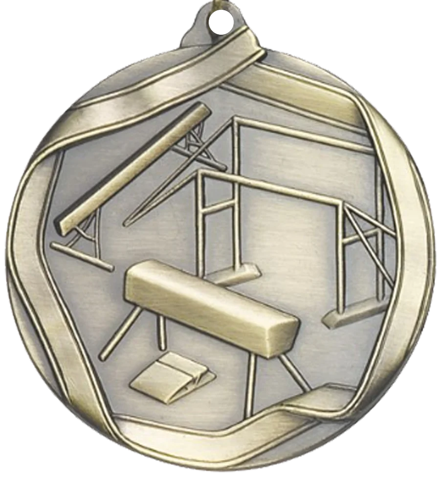 Die Cast Female Gymnastics Medal