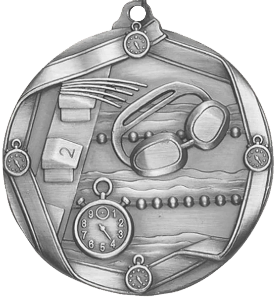 Die Cast Swimming Medal - Image 2