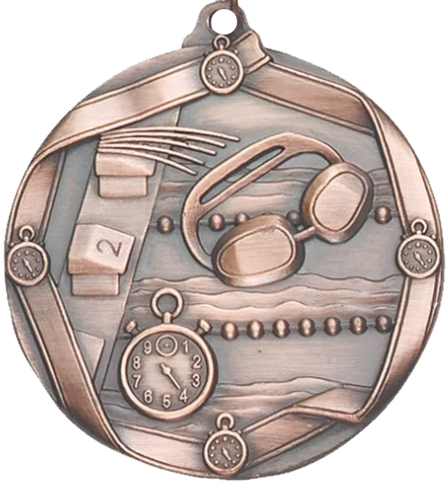 Die Cast Swimming Medal - Image 3