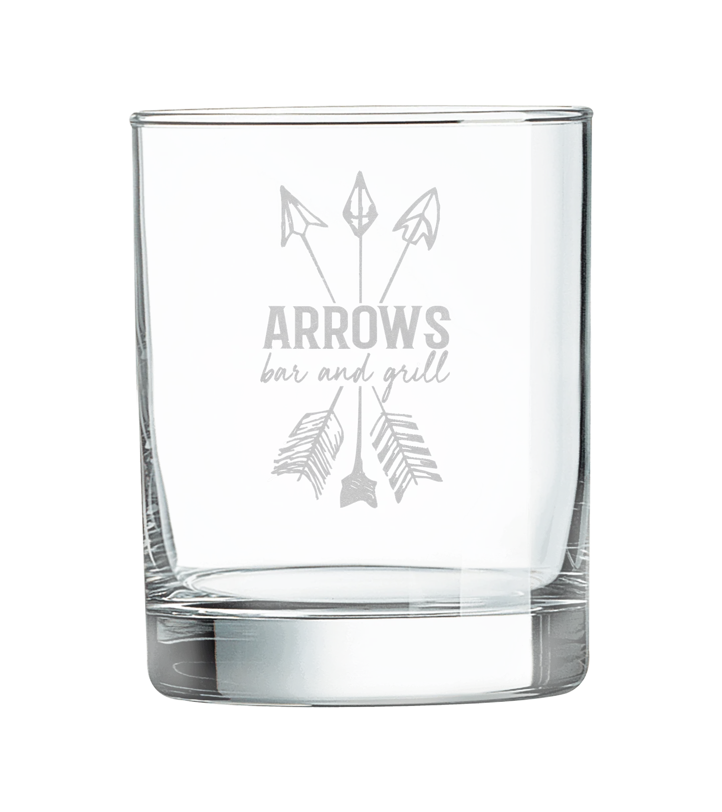 Engraved 13.75 oz Double Old Fashioned Glass