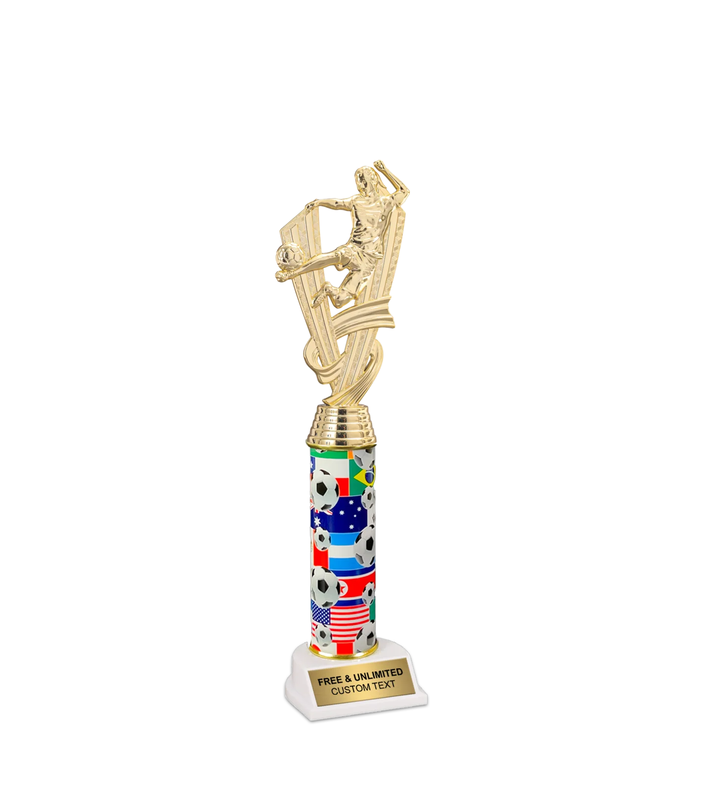 Epic World Flag Soccer Trophy - Image 2