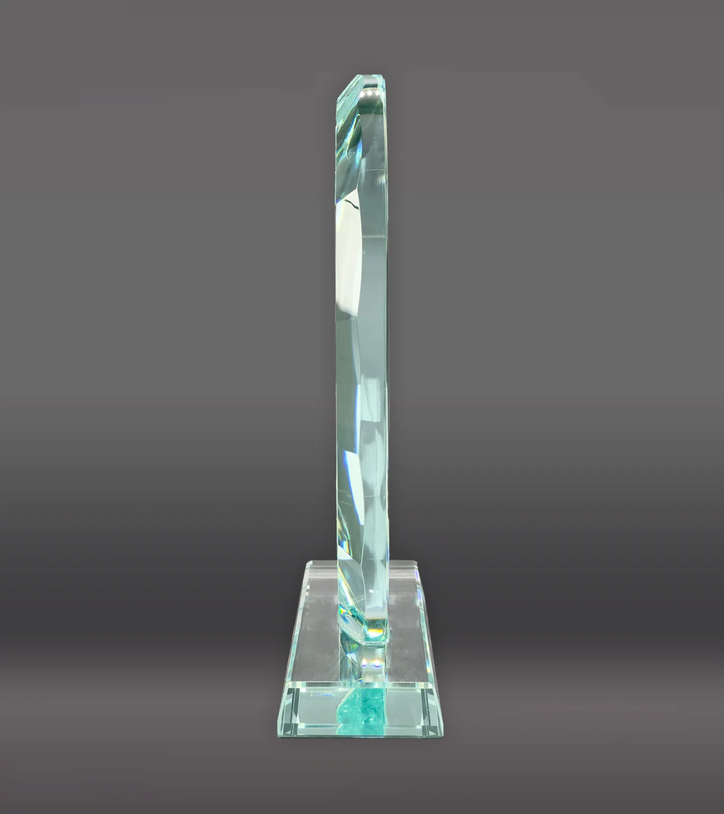 Faceted Edge Oval Crystal Award - Image 3