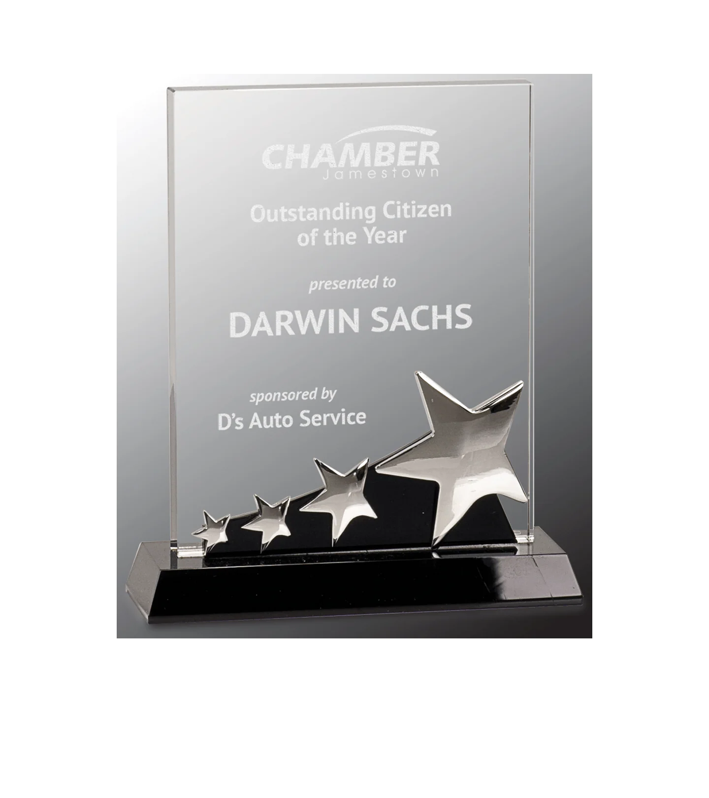 Four-Star Rectangle Crystal Award