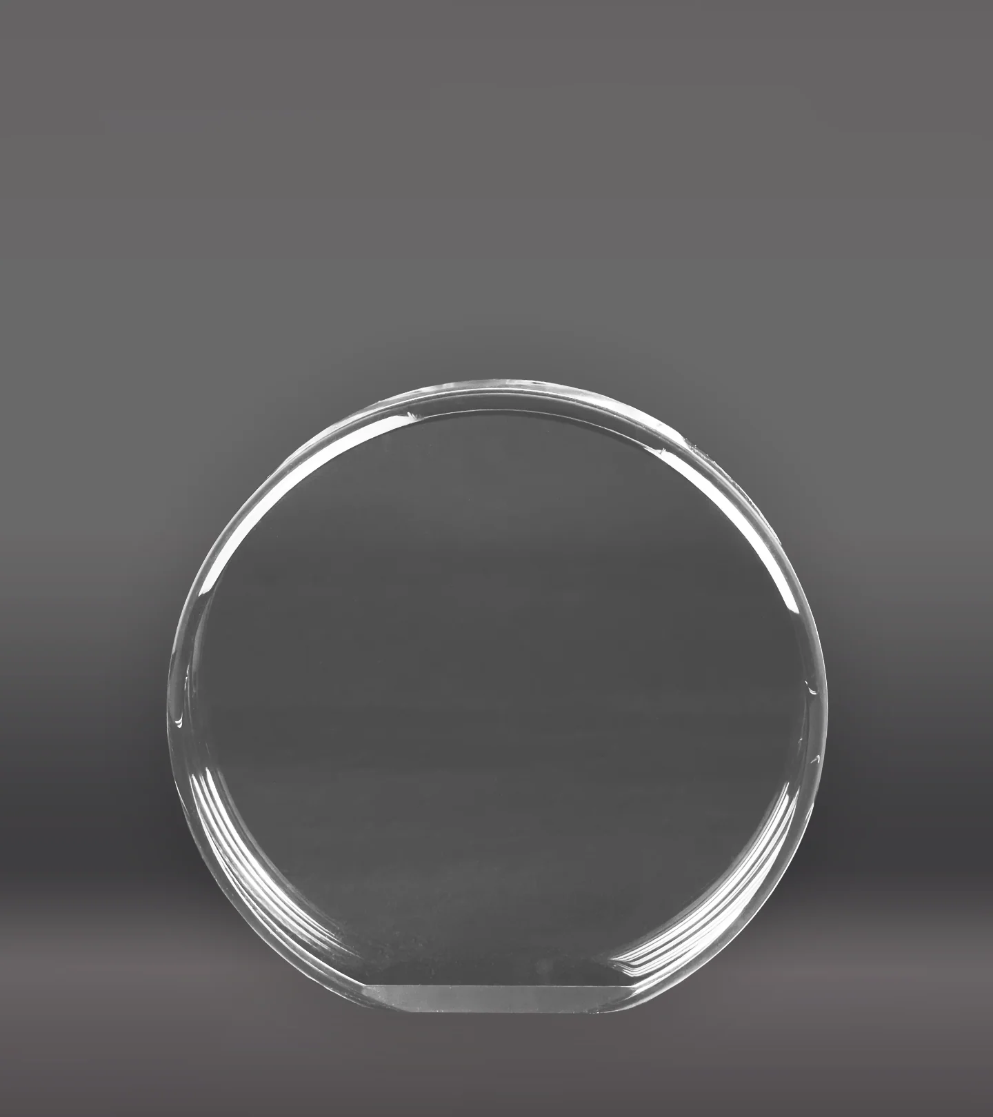 Laser Engraved Circle Acrylic Award - Clear - Image 3