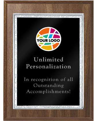 Color Printed Classic Double Silver Border Plaque - Image 2