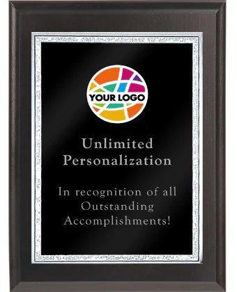 Color Printed Classic Double Silver Border Plaque - Image 4