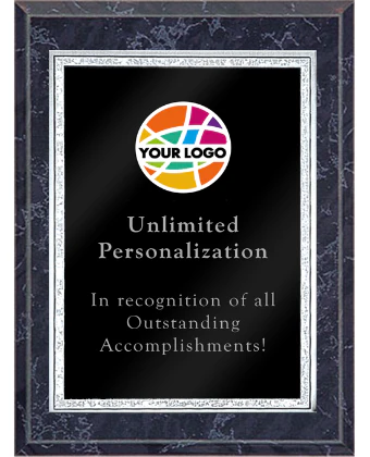 Color Printed Classic Double Silver Border Plaque - Image 5