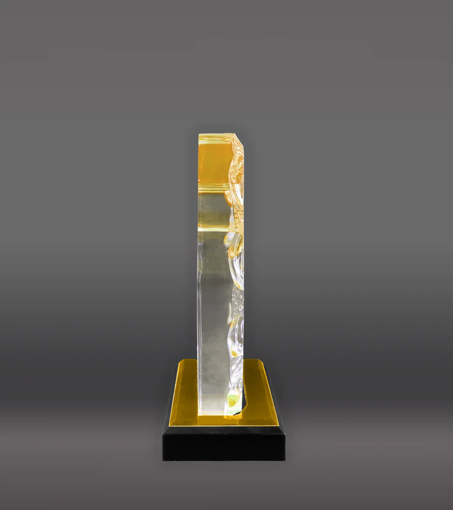 Laser Engraved Gold Glacier Impress Acrylic Award - Image 2