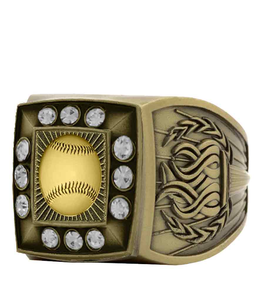 Antique Gold Baseball Championship Ring - Image 3