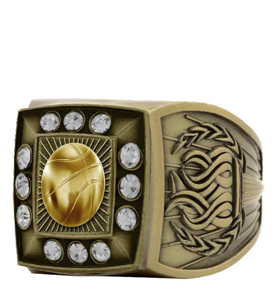 Antique Gold Basketball Championship Ring - Image 3