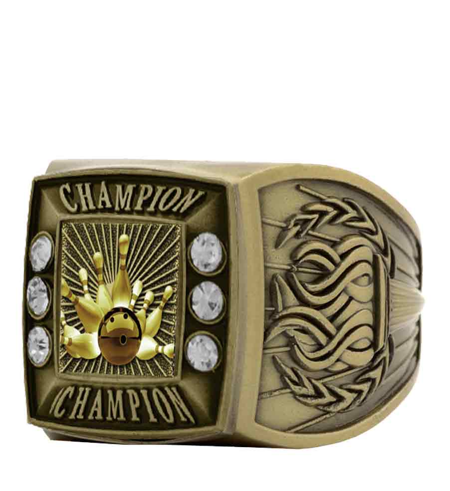 Antique Gold Bowling Championship Ring