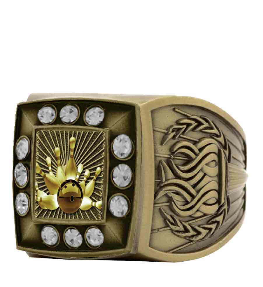 Antique Gold Bowling Championship Ring - Image 3