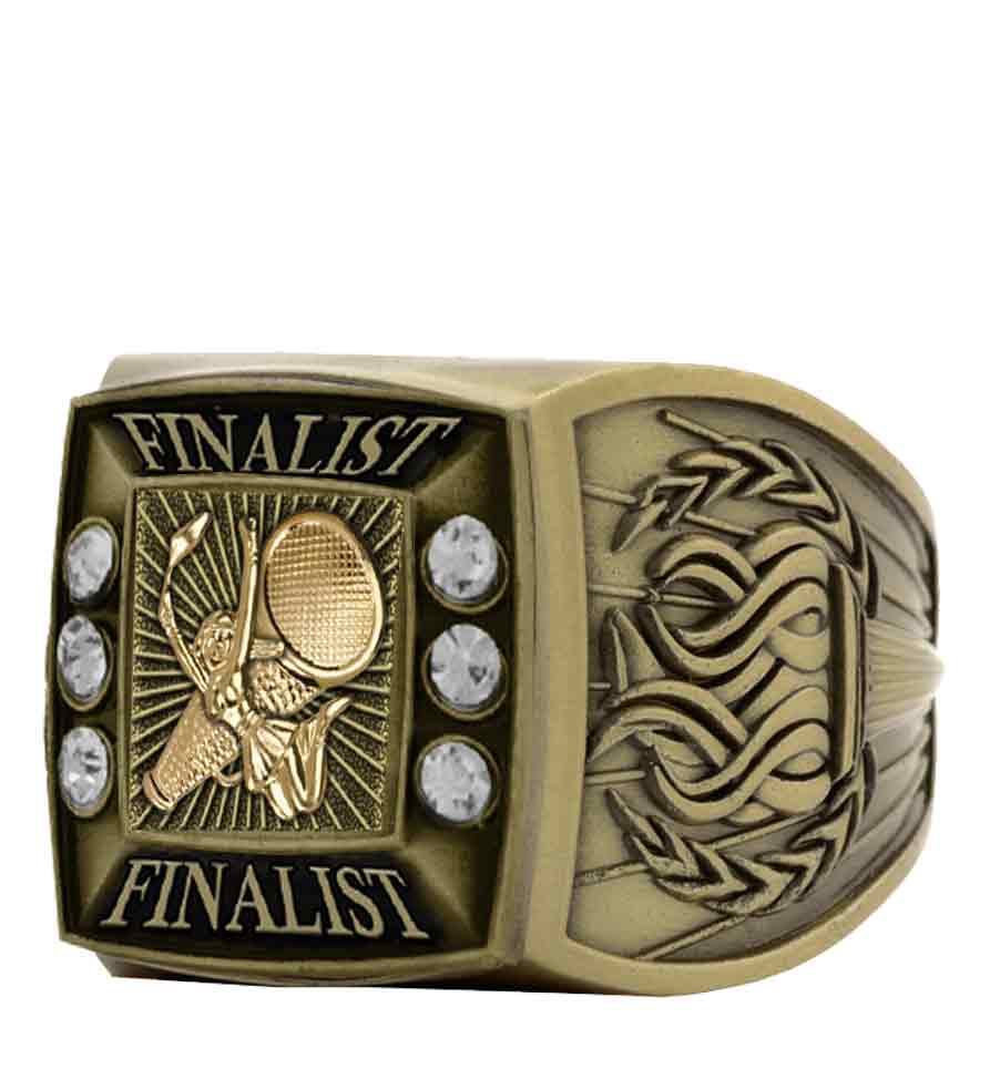 Antique Gold Cheer Championship Ring - Image 2