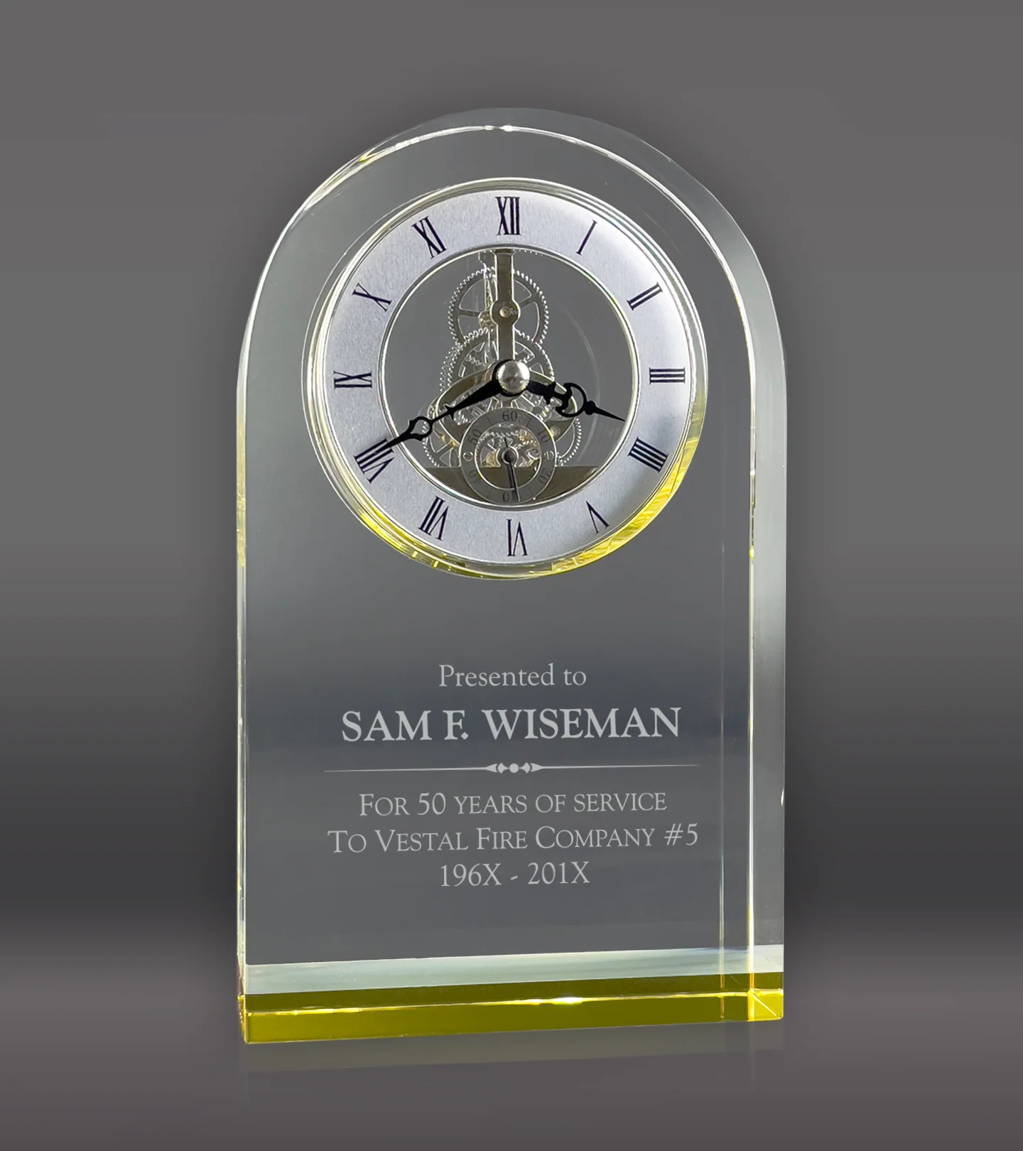 Gold Crystal Clock