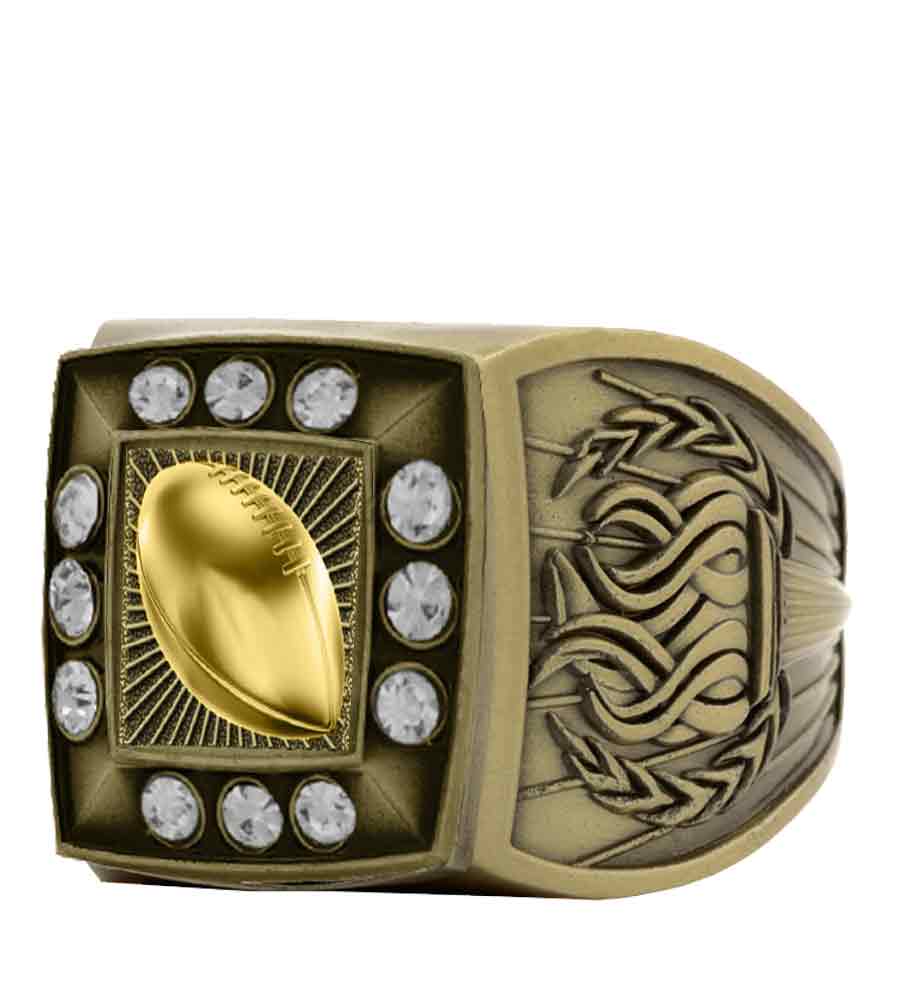 Antique Gold Football Championship Ring - Image 3